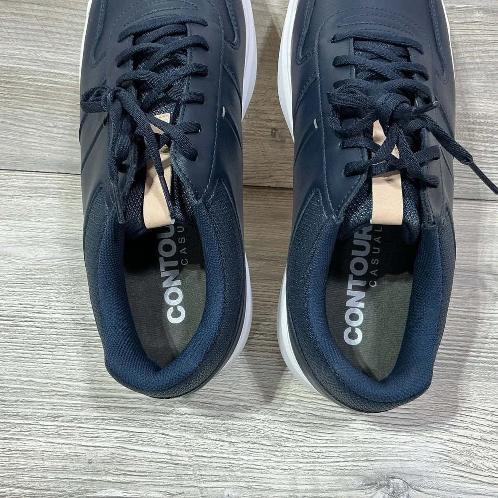 Footjoy Mens Size 13M Contour Casual Shoes 54372 Navy-White Spikeless Golf Shoes